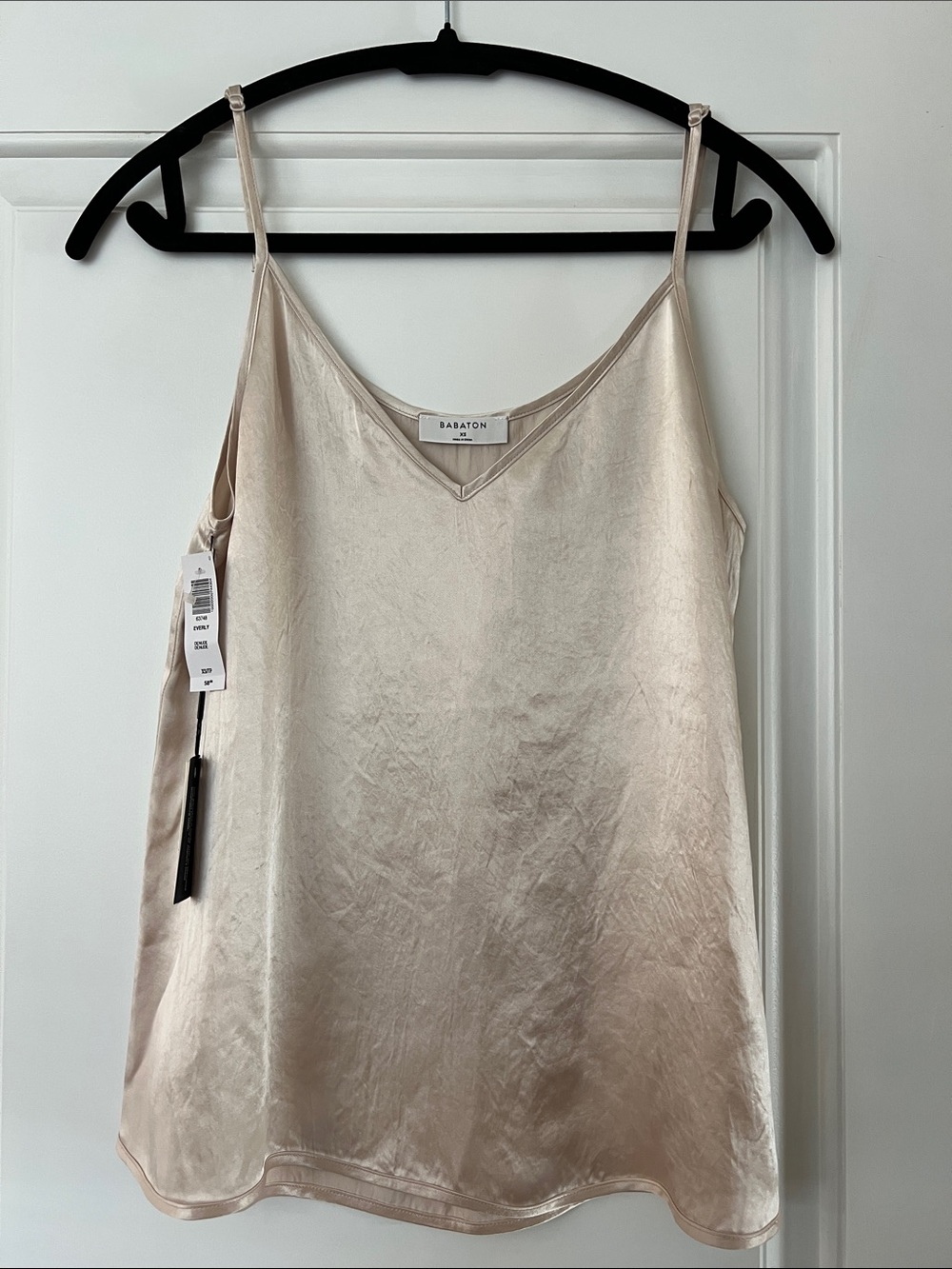 Babaton Silk-Feel V-Neck Cami in Light Champagne